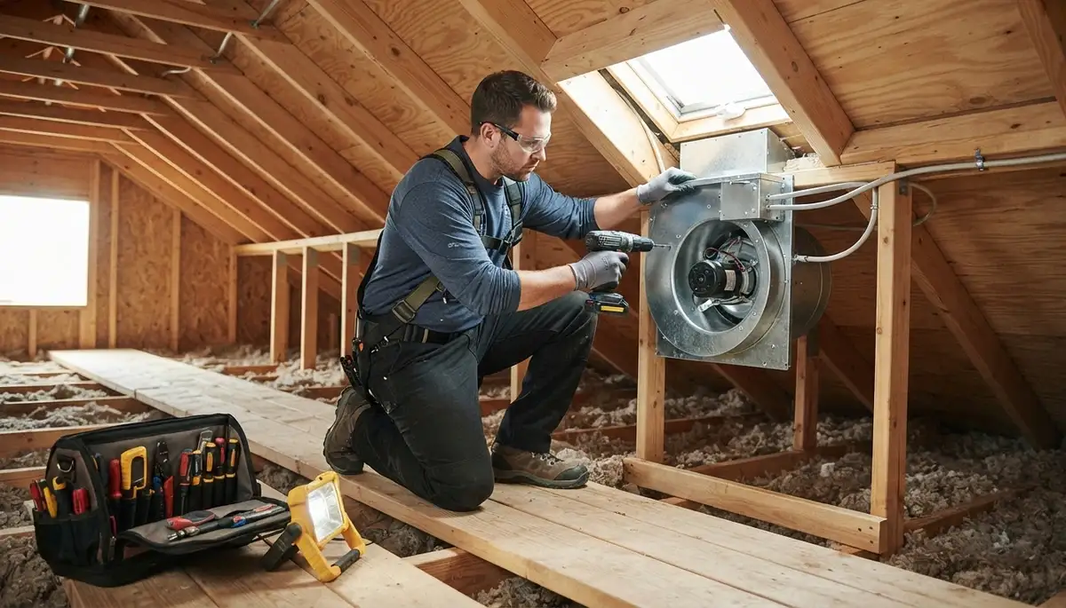 Attic fan installation service for Orange, CA homes by On Call Electrical