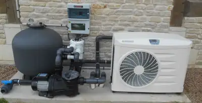 electric heater installation services with connected outdoor heating system equipment in Orange, CA