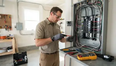 Electrical panel upgrade by a licensed electrician in an older Orange, CA home
