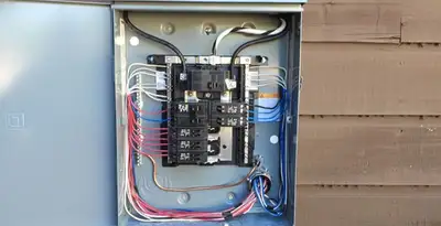 electrical panel upgrade service featuring newly installed electrical panel wired by licensed electricians in Orange, CA