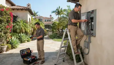 Electrician providing professional electrical services in Orange, California
