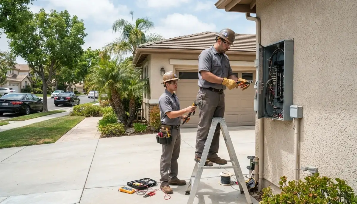 Electrician services in Orange, CA by a professional electrical contractor
