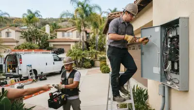 Electrician providing professional electrical services in Orange, California