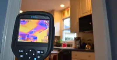 home energy audit service using thermal imaging to evaluate electrical efficiency inside a home in Orange, CA
