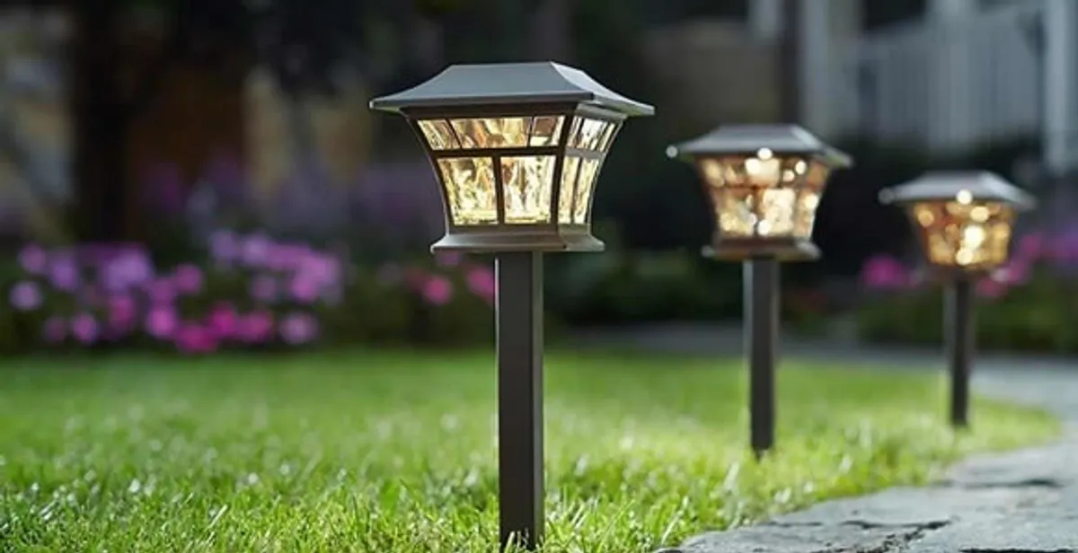 landscape lighting installation services with professionally installed pathway lights in Orange, CA
