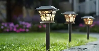 landscape lighting installation services with professionally installed pathway lights in Orange, CA