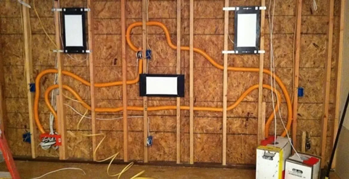 new construction wiring project displaying complete electrical system layout installed by professionals in Orange, CA