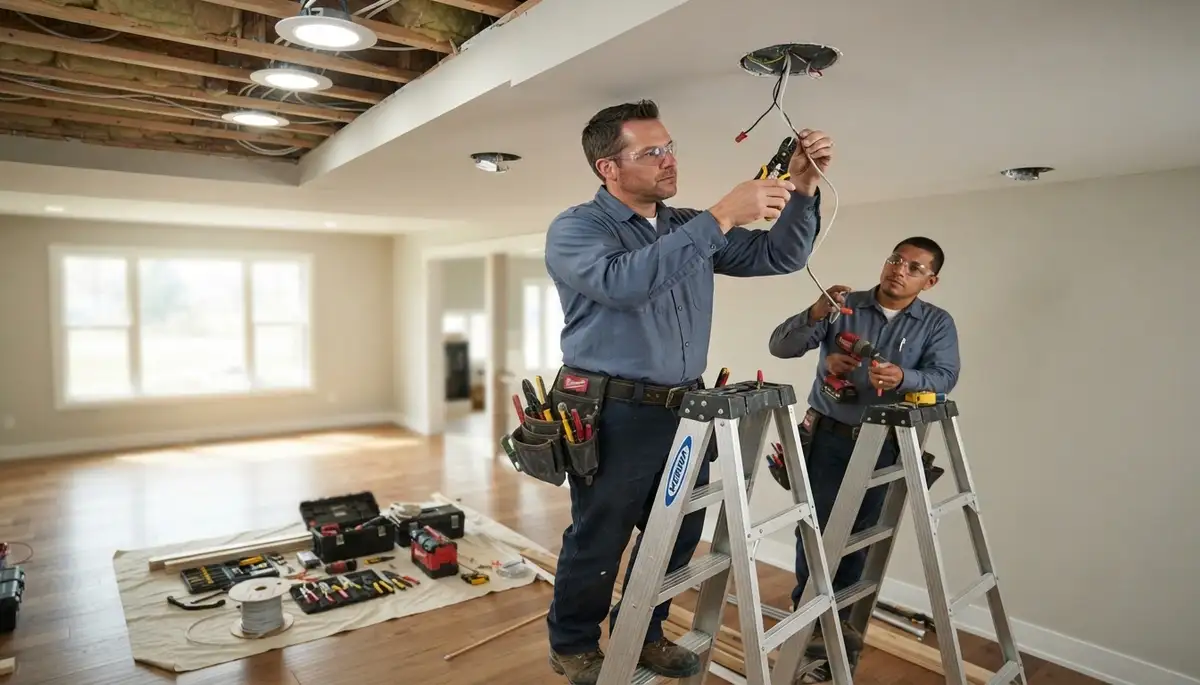 Recessed lighting installation for older homes in Orange, CA by On Call Electrical