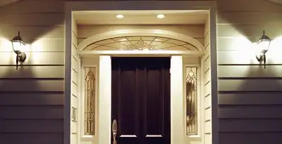 security light installation services with professionally installed entryway lighting in Orange, CA