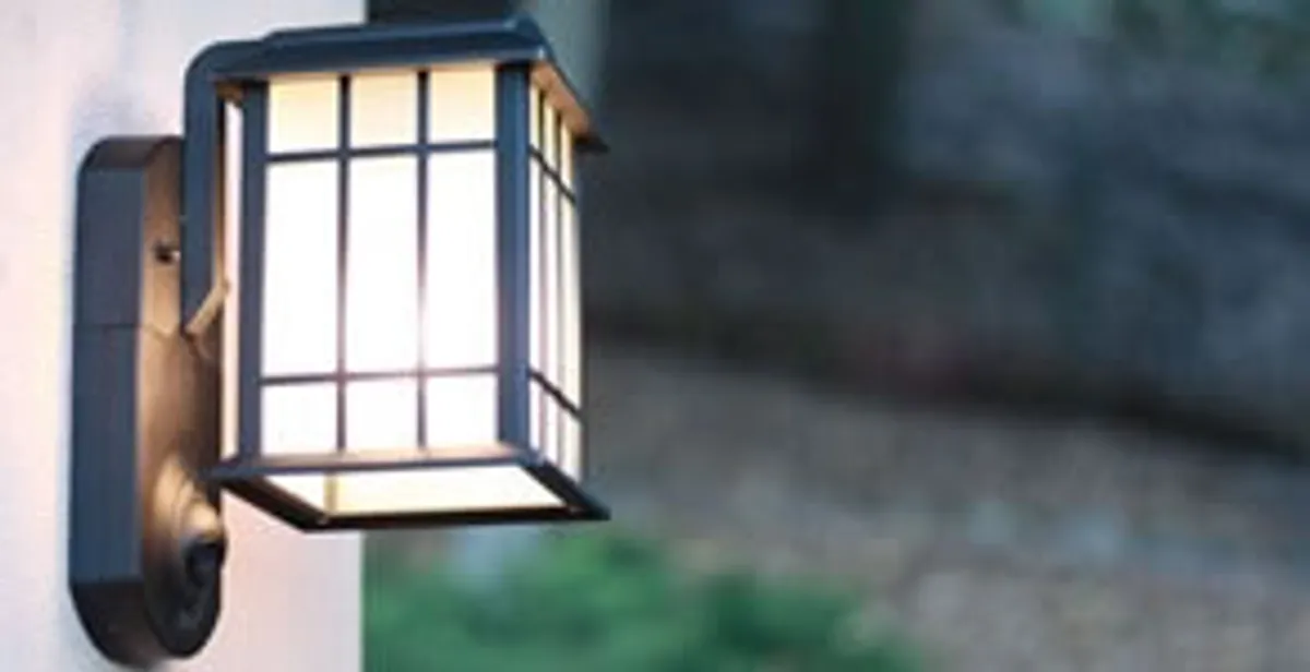 security light installation services with professionally mounted exterior wall light in Orange, CA