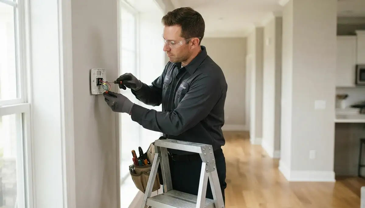 Thermostat installation service for older homes in Orange, CA by professional electricians