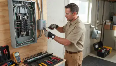 Whole home surge protection installation by electricians in Orange, CA