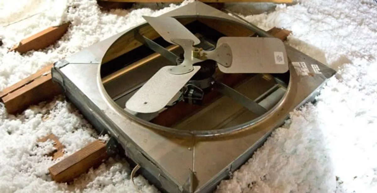 whole house fan installation services with attic-mounted ventilation unit in Orange, CA