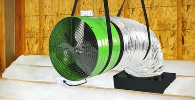 whole house fan installation services with professionally mounted ventilation fan system in Orange, CA